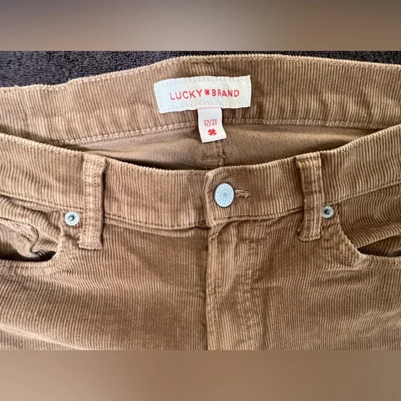 Lucky Brand Tan Corduroy High-Rise/Boot cut Jeans. Women’s Size 12/31. - Picture 3 of 10